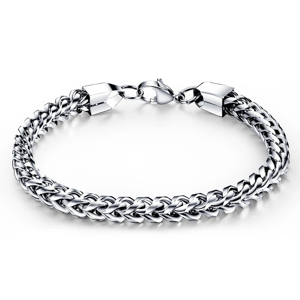 Wholesale High Quality Minimalism Jewelry Simple and Stylish Stainless Steel Men Chain Bracelet, Silver or customer design
Wholesale High Quality Minimalism Jewelry Simple and Stylish Stainless Steel Men Chain Bracelet, Silver or customer design