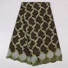 2019 Nigerian Cloth Whit Embroidered Swiss Voile Lace African Stones Voile Lace XZ2766B