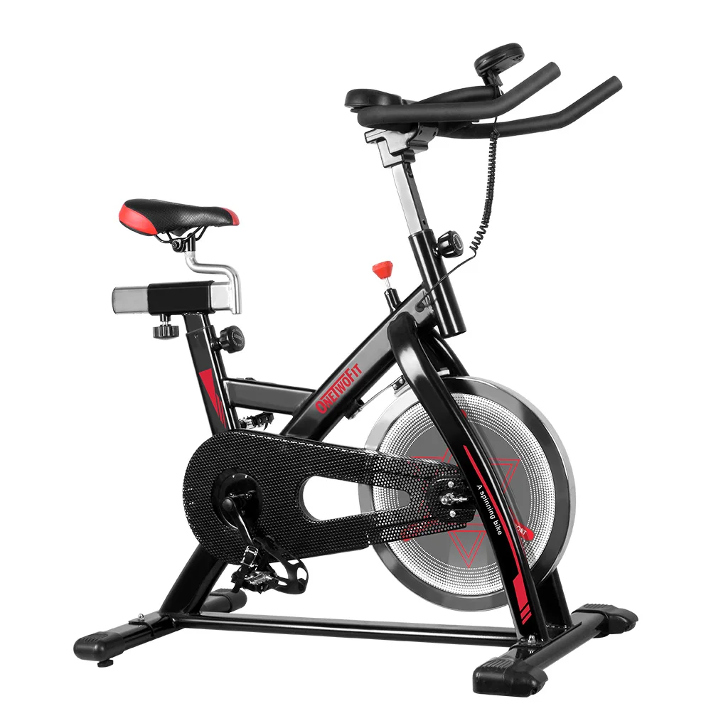 OneTwoFit Wholesale Home Indoor Cycling Spinning Home Ultra-quiet Fitness Equipment Exercise Bike, Black & red
OneTwoFit Wholesale Home Indoor Cycling Spinning Home Ultra-quiet Fitness Equipment Exercise Bike, Black & red
