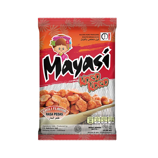 High Quality Roasted Broad Beans Snack Mayasi 65 Gr Chili Flavor Buy