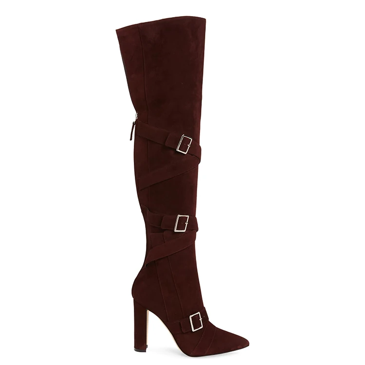 High heel over Knee long Boots Pointed Toe Strappy square buackles women shoes long Boots woman shoes for ladies girls
High heel over Knee long Boots Pointed Toe Strappy square buackles women shoes long Boots woman shoes for ladies girls