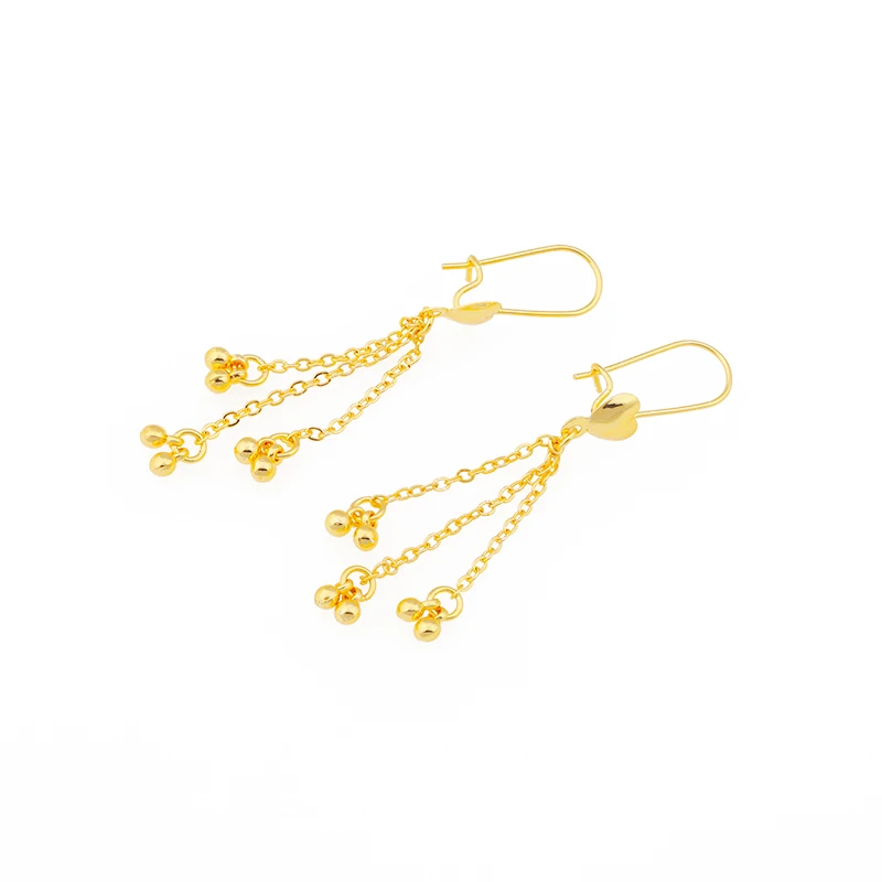 JXX Popular Fashion Gold Plated Round Pendant Heart-length Chain Bead Integration Hanging Drop Earring For Wedding Party Gifts
JXX Popular Fashion Gold Plated Round Pendant Heart-length Chain Bead Integration Hanging Drop Earring For Wedding Party Gifts