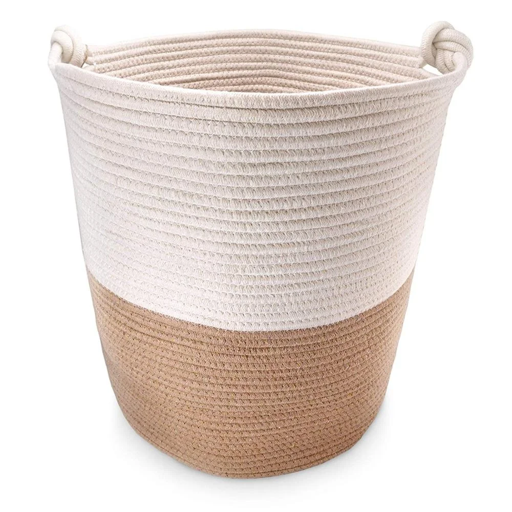 extra large cotton rope basket includes laundry bag wide storage