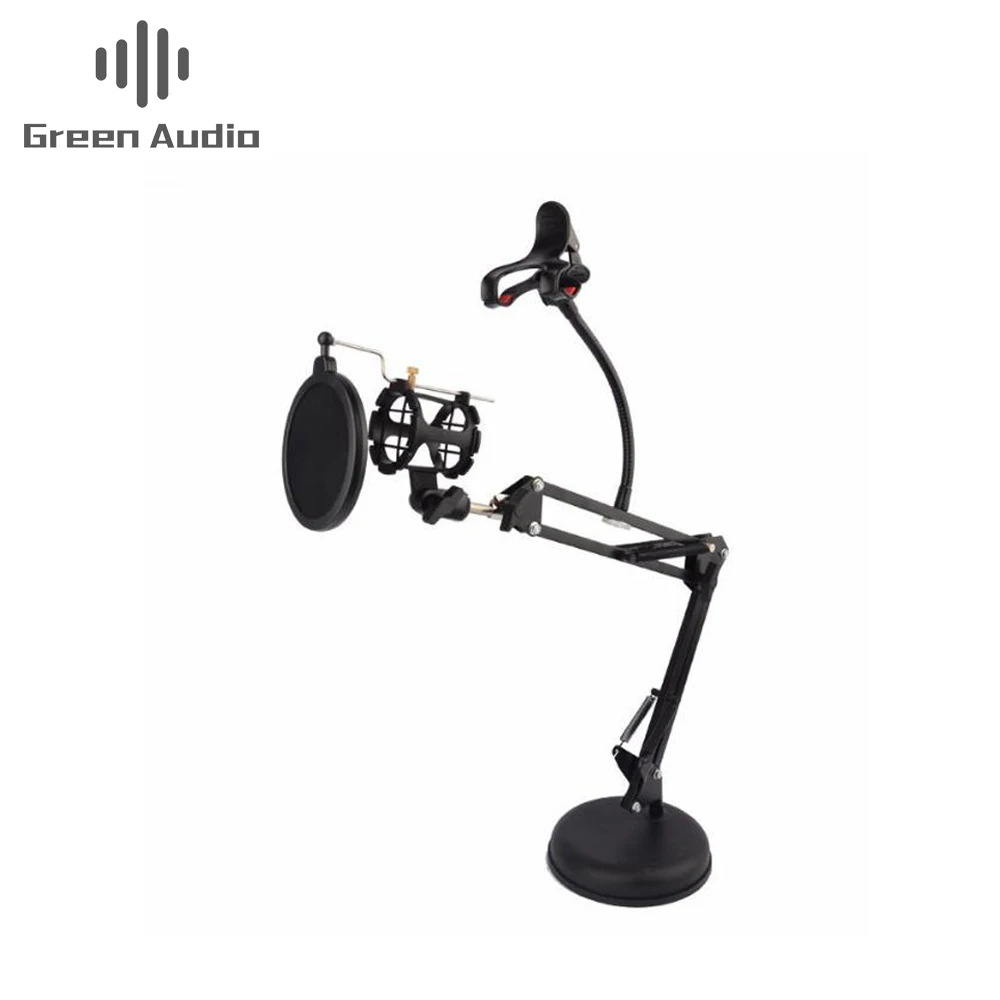 GAZ-NB25C Adjustable Mobile Phone table Stand and Microphone Holder Stand with Clip, Black
GAZ-NB25C Adjustable Mobile Phone table Stand and Microphone Holder Stand with Clip, Black