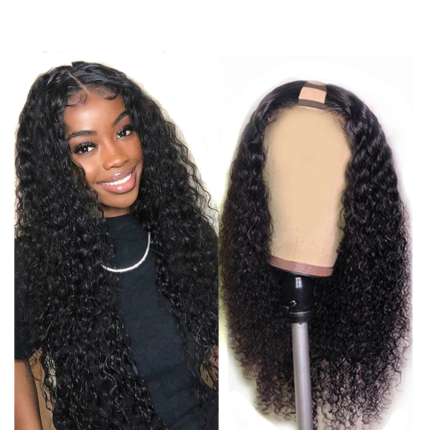 Curly U Part Brazilian Human Hair Wigs 150% Deep Wave for Black Women Glueless Full Machine Made Natural Hair Wig Virgin Hair
Curly U Part Brazilian Human Hair Wigs 150% Deep Wave for Black Women Glueless Full Machine Made Natural Hair Wig Virgin Hair