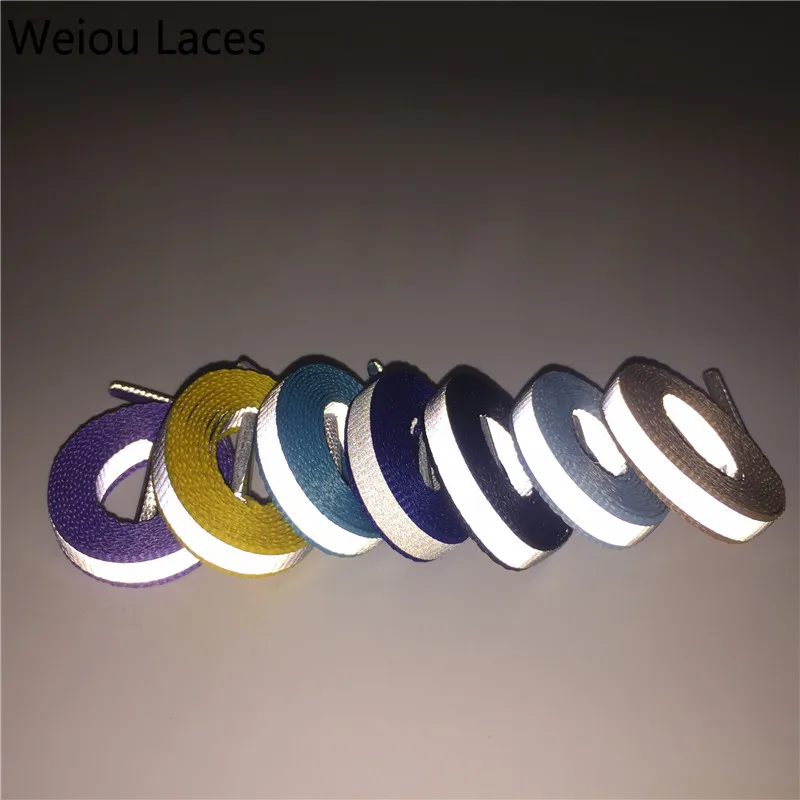 Weiou Laces 4M Reflective Flat Shoelaces with Custom Logo for Sneakers Fashion Shoe Laces for Garments Drawcords for Hoodies, Customized
Weiou Laces 4M Reflective Flat Shoelaces with Custom Logo for Sneakers Fashion Shoe Laces for Garments Drawcords for Hoodies, Customized