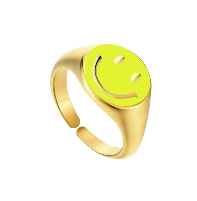 CANNER 2021 Wholesale Jewelry Silver S925 Sterling Smile Face Enamel Ring for Woman Gifts
CANNER 2021 Wholesale Jewelry Silver S925 Sterling Smile Face Enamel Ring for Woman Gifts