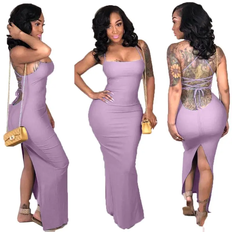 2021 New Arrival Women's Summer Solid Backless Slim Evening Dresses Sleeveless Sexy Sling Club Pencil Casual Dresses Prom Dress
2021 New Arrival Women's Summer Solid Backless Slim Evening Dresses Sleeveless Sexy Sling Club Pencil Casual Dresses Prom Dress