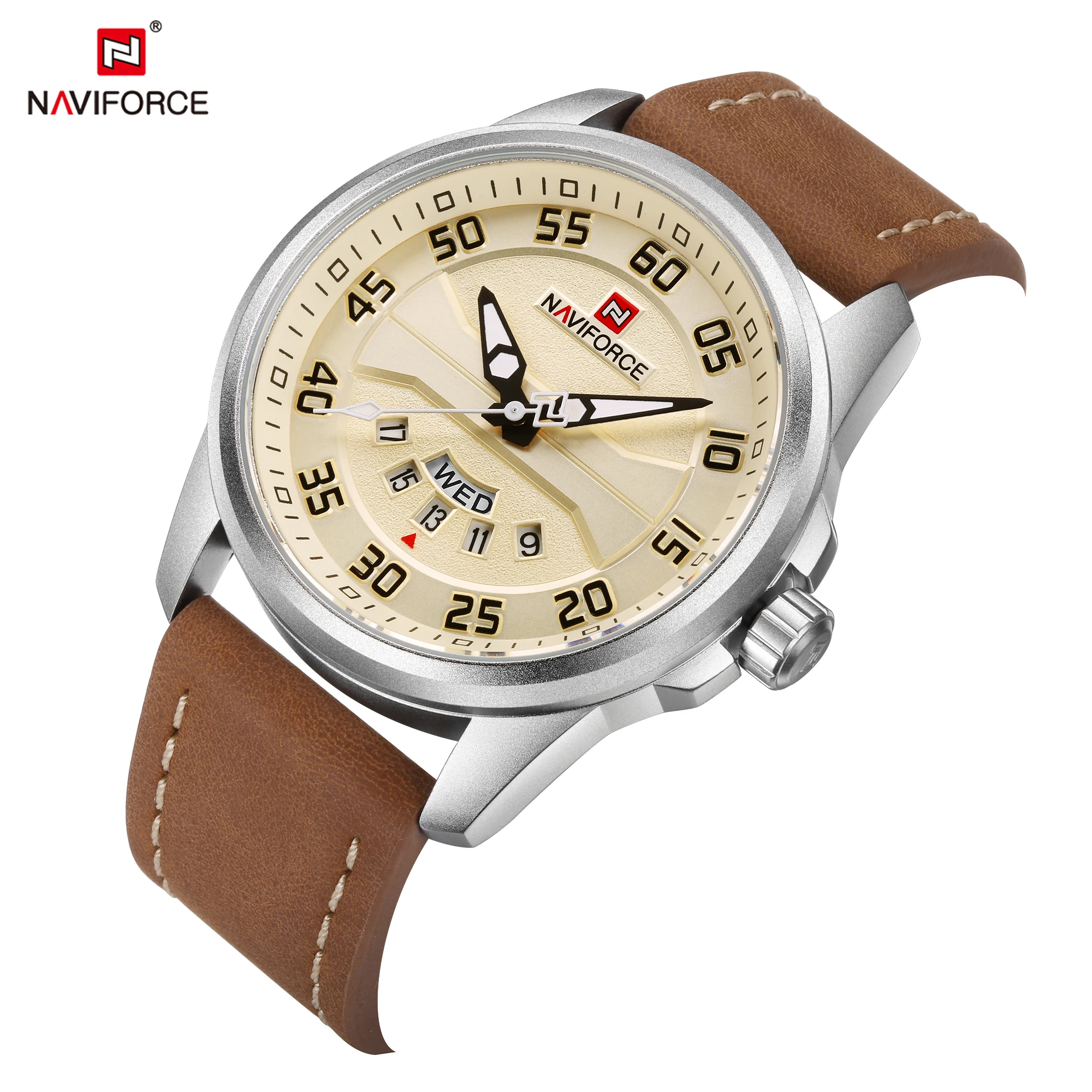 Luxury Brand NAVIFORCE 9124 Men Fashion Casual Watches Men's Quartz Clock Man Leather Strap Army Military Sports Wrist Watch
Luxury Brand NAVIFORCE 9124 Men Fashion Casual Watches Men's Quartz Clock Man Leather Strap Army Military Sports Wrist Watch