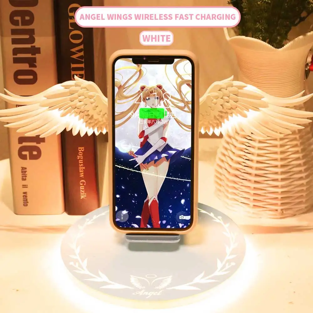 USB Type-c Angel Wings 5v QC Portable Phone Wireless Charger, A Fast Charger For General-purpose Smartphones, White/pink
USB Type-c Angel Wings 5v QC Portable Phone Wireless Charger, A Fast Charger For General-purpose Smartphones, White/pink