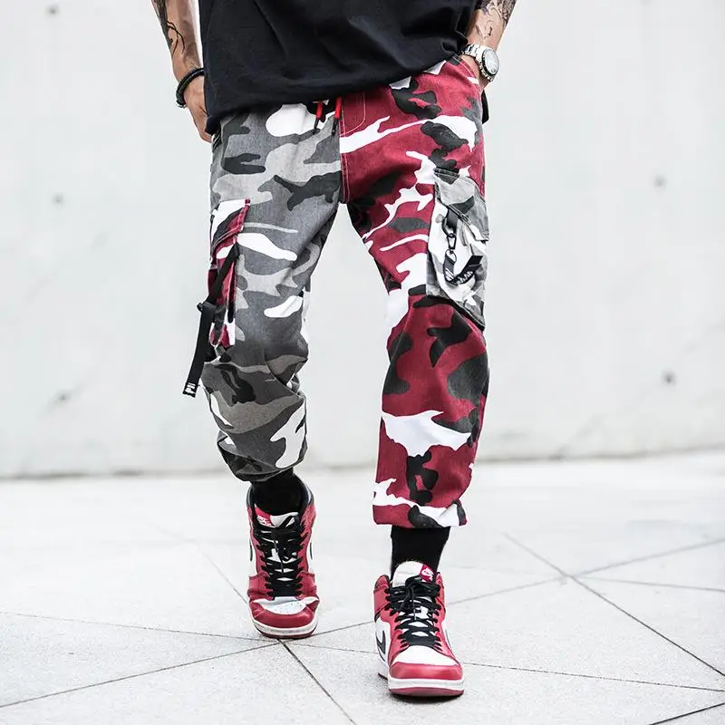 Camouflage Splice Joggers Pants Men Camo Streetwear Mens Cargo Pants Hip Hop Trousers Multi-pocket Cotton Overalls Male 
Camouflage Splice Joggers Pants Men Camo Streetwear Mens Cargo Pants Hip Hop Trousers Multi-pocket Cotton Overalls Male