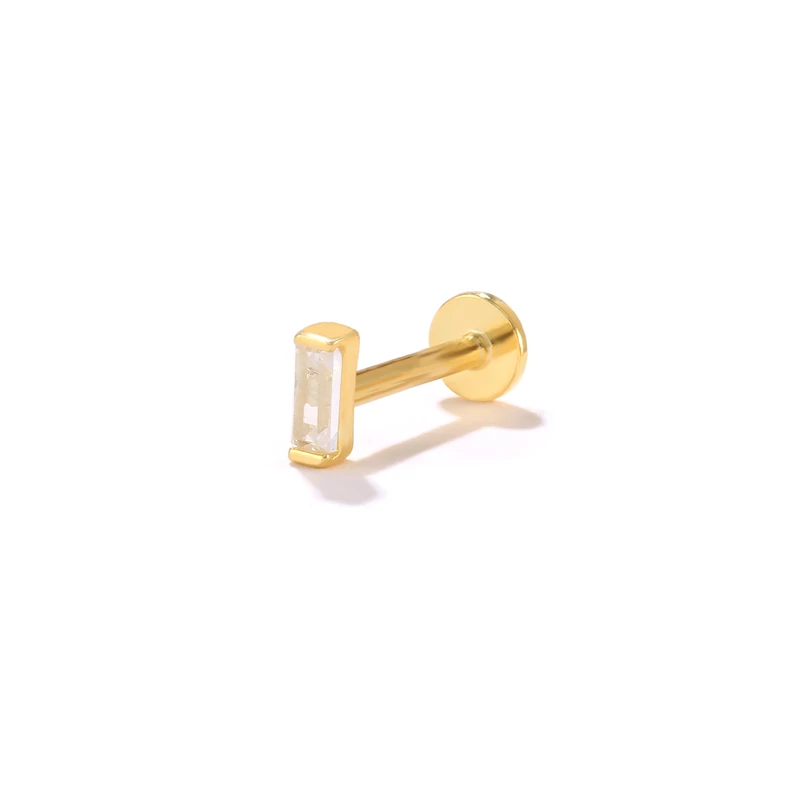 ROXI Piercing Jewelry S925 Silver 18K Gold Clear CZ Zircon Rectangle Flat Head Piercing Stud Earrings
ROXI Piercing Jewelry S925 Silver 18K Gold Clear CZ Zircon Rectangle Flat Head Piercing Stud Earrings