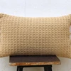 Mustard Color Honeycomb Cotton Cushion Cover with Fringes Cushion Couch Sofa Pillow Cover Decorative Cushion