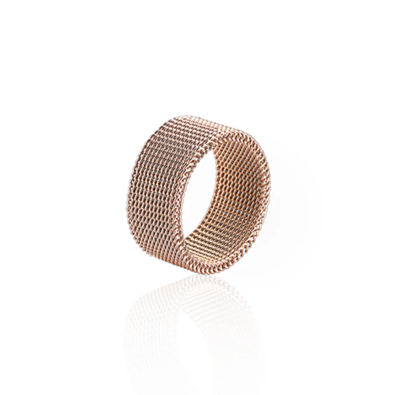 Trendy Stainless Steel Middle Finger Ring Rose Gold Plated Elastic Mesh Chain Ring, Gold/rose gold/silver/black 
Trendy Stainless Steel Middle Finger Ring Rose Gold Plated Elastic Mesh Chain Ring, Gold/rose gold/silver/black