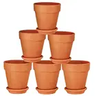 Red Clay Terra Cotta Ceramic Flower Pot with Stander