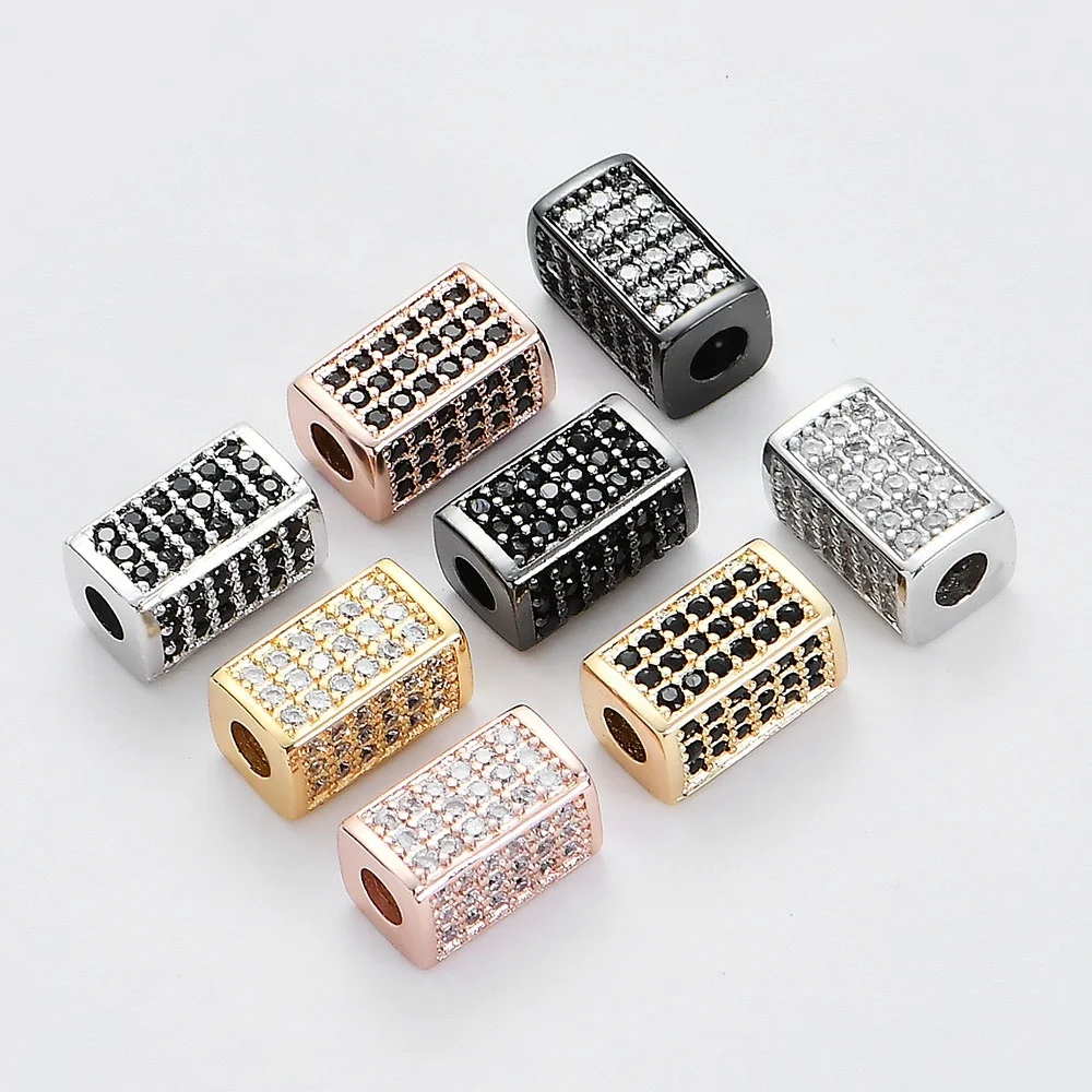 Fashion CZ Micro Pave Long Square Tube Beads Accessories Charm Jewelry for Bracelet Making, Multi color
Fashion CZ Micro Pave Long Square Tube Beads Accessories Charm Jewelry for Bracelet Making, Multi color