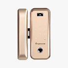 Zigbee Smart Digital Wifi Fingerprint Waterproof Smart tempered glass Door Lock