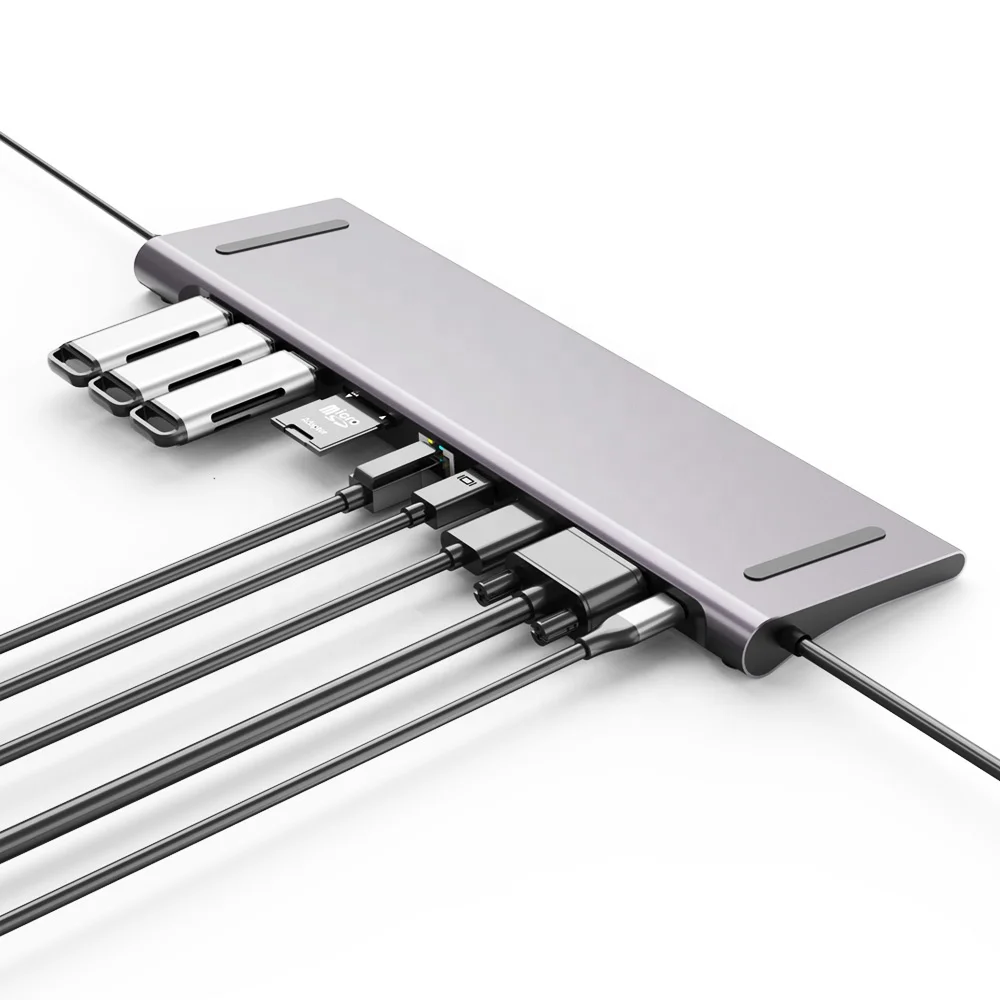 2020 Newest usb 3.0 11 in 1 Multi Function Universal USB3.0 Type C USB Hub with3*USB3.0+HD MI+VGA+RJ45+PD+SD/TF +DP +Audio 3.5, Silver, rose gold, gray
2020 Newest usb 3.0 11 in 1 Multi Function Universal USB3.0 Type C USB Hub with3*USB3.0+HD MI+VGA+RJ45+PD+SD/TF +DP +Audio 3.5, Silver, rose gold, gray