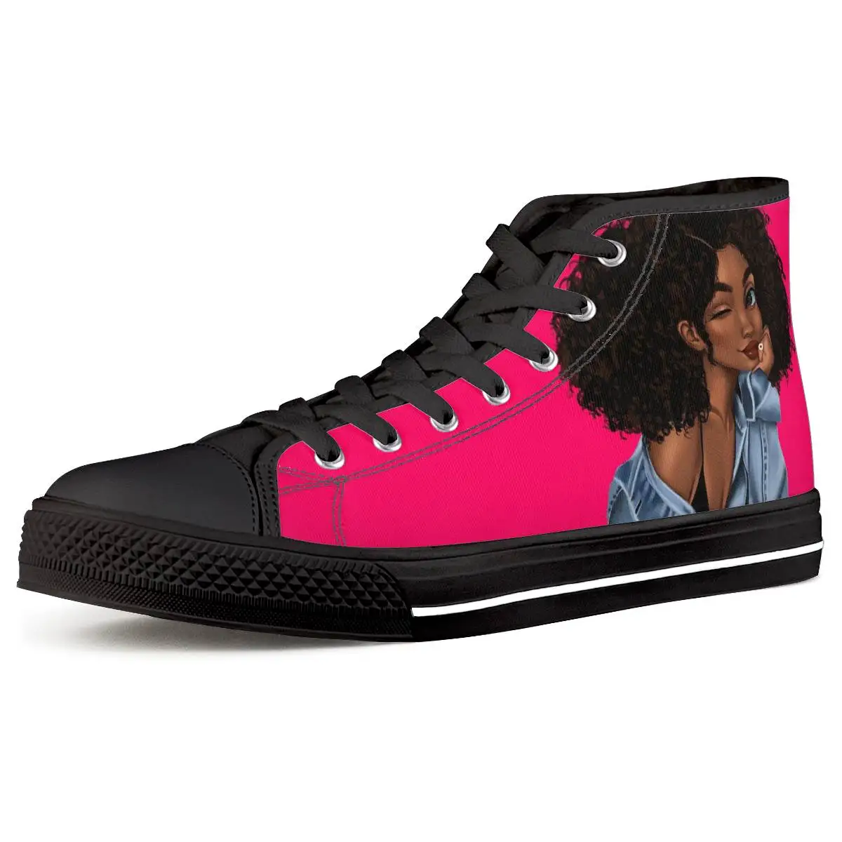 Afro American Pan African Women High Top Canvas Flat ladies Casual Custom shoes Drop Shipping 2020 Vulcanized pink sneakers
Afro American Pan African Women High Top Canvas Flat ladies Casual Custom shoes Drop Shipping 2020 Vulcanized pink sneakers