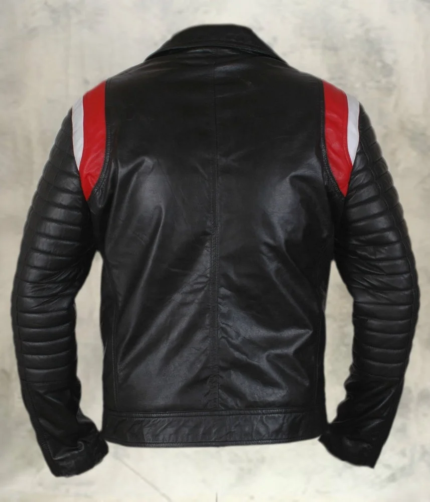 2021 New Mens Biker Leather Jacket Racing Leather Jackets 100% Genuine Top Quality Cowhide for Men, 100% Natural Leather
