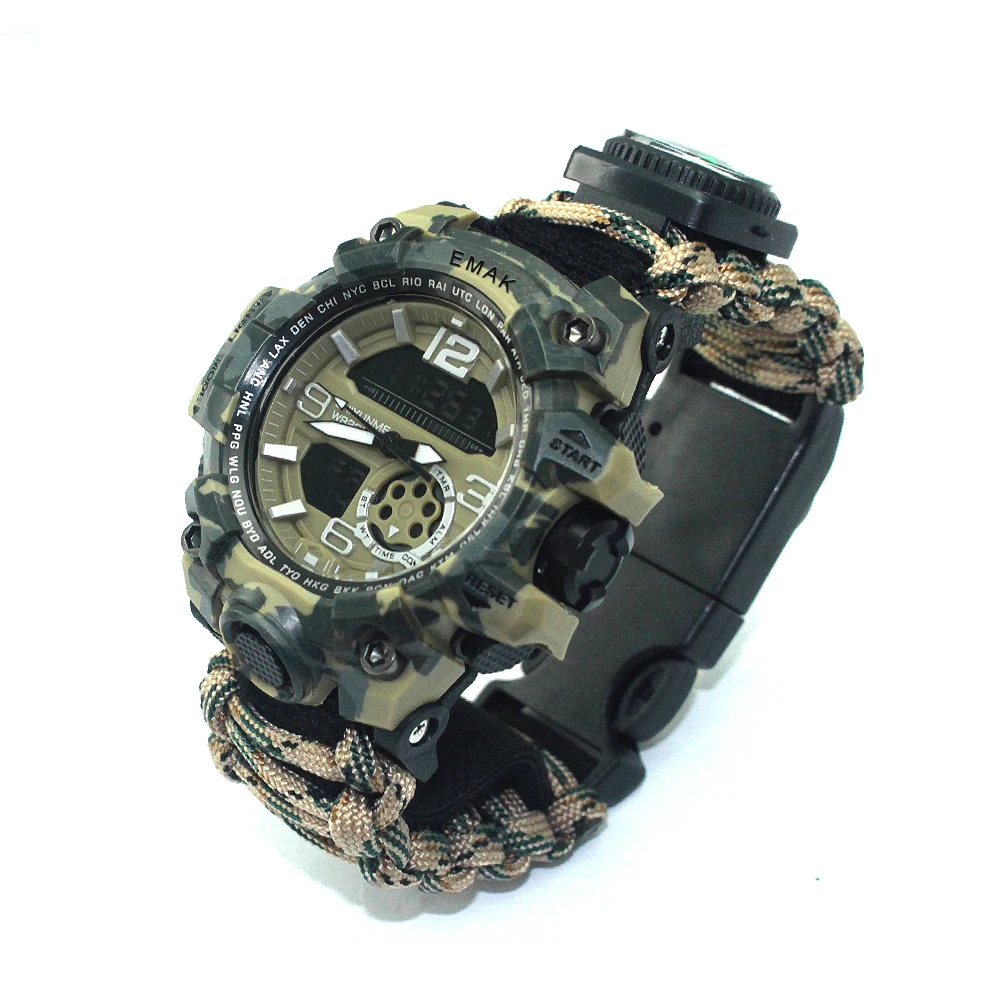 EMAK Wholesale Camping Survival Watch/, 2020 New Products Survival Products Watches Men, Black
EMAK Wholesale Camping Survival Watch/, 2020 New Products Survival Products Watches Men, Black