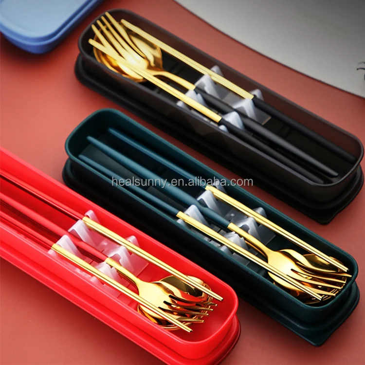 Stainless steel fork spoon Chopsticks picnic Office School Camping portable travel cutlery set, Gold, black, color, etc. (can be matched freely)
Stainless steel fork spoon Chopsticks picnic Office School Camping portable travel cutlery set, Gold, black, color, etc. (can be matched freely)