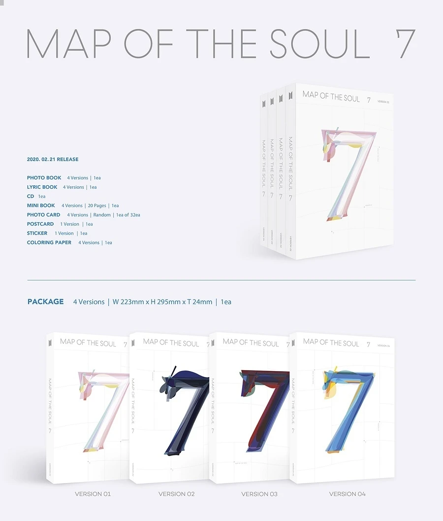 [OFFICIAL KPOP]BTS album – MAP OF THE SOUL 7 Atacado