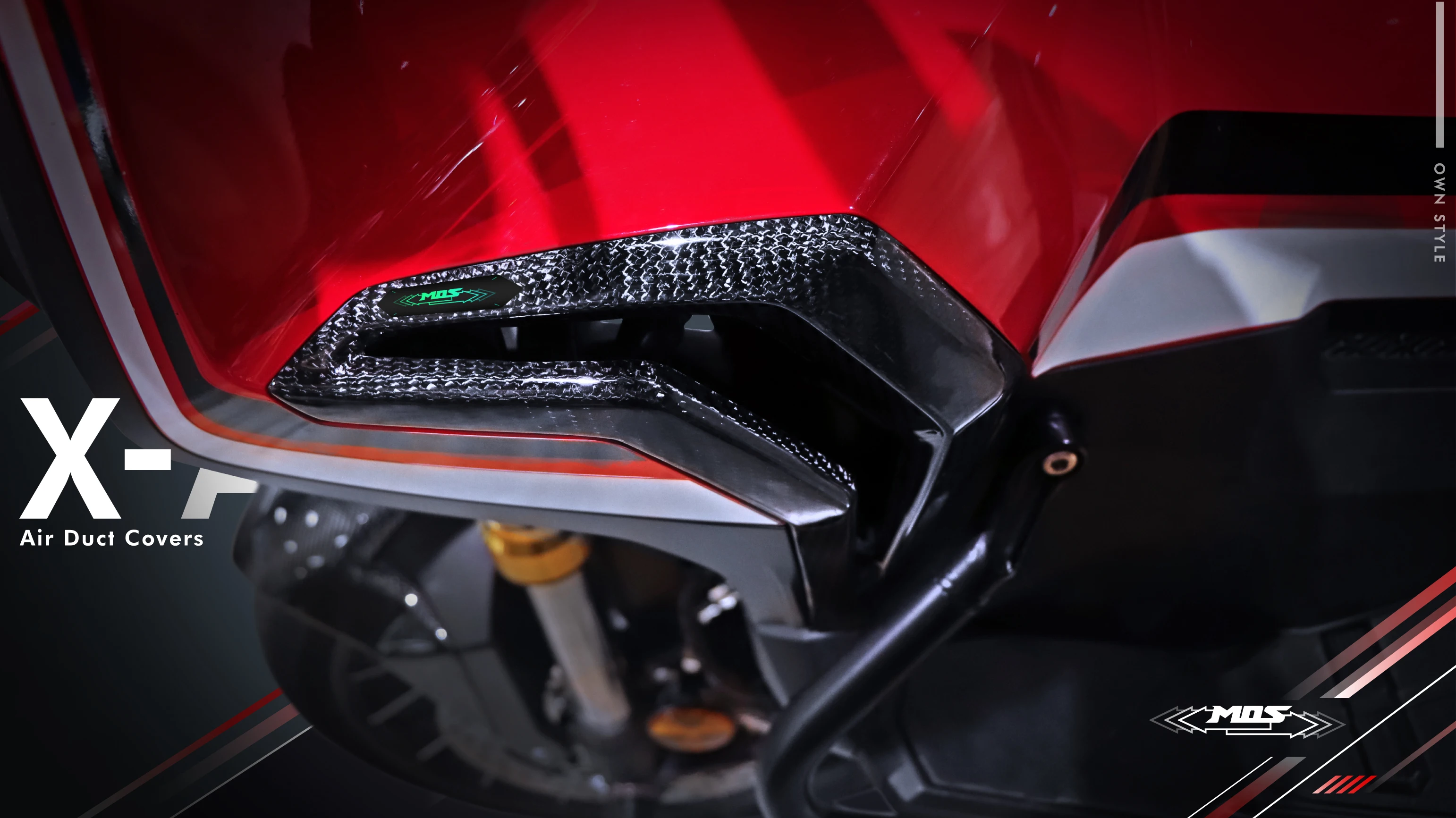 mos carbon fiber air duct covers for honda x-adv