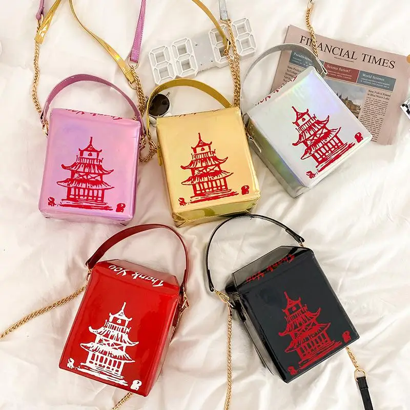 Chinese Takeout Box Purse Style Clutch Bags Fashion Crossbody Shoulder Purse And Handbag For Women With Comfortable Chain Strap
Chinese Takeout Box Purse Style Clutch Bags Fashion Crossbody Shoulder Purse And Handbag For Women With Comfortable Chain Strap