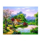 Factory wholesale custom 2019 landscape 5D DIY diamond painting set for home effect wall decoration