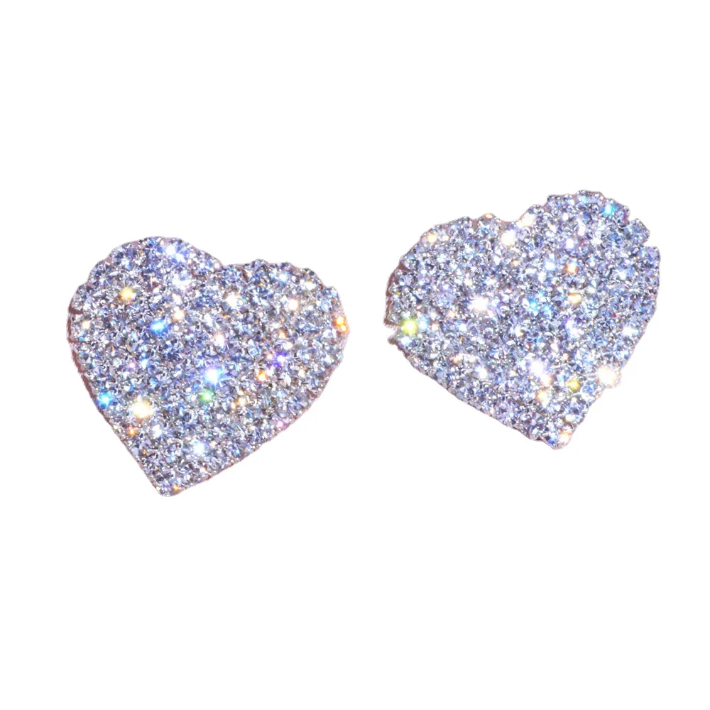 Hot selling cheap Crystal Rhinestone heart shape Earrings for fashion women 2020, Sliver/gold
Hot selling cheap Crystal Rhinestone heart shape Earrings for fashion women 2020, Sliver/gold