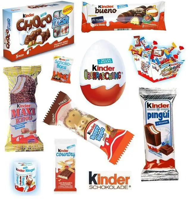 kinder surprise/kinder joy/kinder buenos chocolate