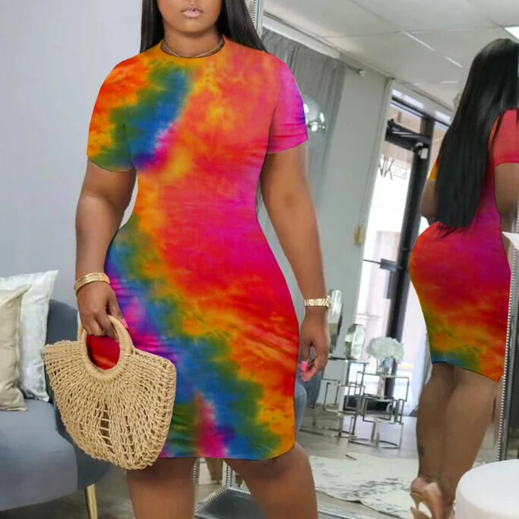 Tie Dye Short Sleeve Bodycon Plus Size Summer Formal Prom Dresses 3xl Fashion Trends Women clothing Lady's Casual Dress 2021, Pink,yellow,rose red
Tie Dye Short Sleeve Bodycon Plus Size Summer Formal Prom Dresses 3xl Fashion Trends Women clothing Lady's Casual Dress 2021, Pink,yellow,rose red