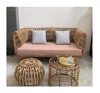 Rattan living room sofa/Bamboo rattan dining table and chair ( 0084587176063 Sandy)