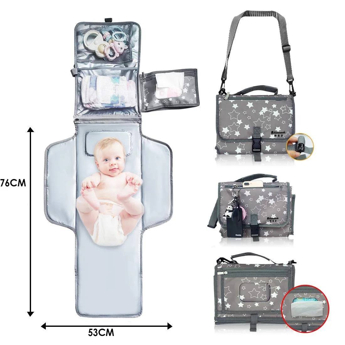 Custom Waterproof Portable large travel changing pad baby diaper bag with changing station
Custom Waterproof Portable large travel changing pad baby diaper bag with changing station