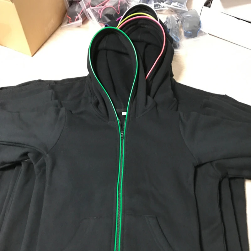 Raveneon Latest Light up EL Wire Hoodies In Stock Multi-color Luminous Coats For Various Party
Raveneon Latest Light up EL Wire Hoodies In Stock Multi-color Luminous Coats For Various Party
