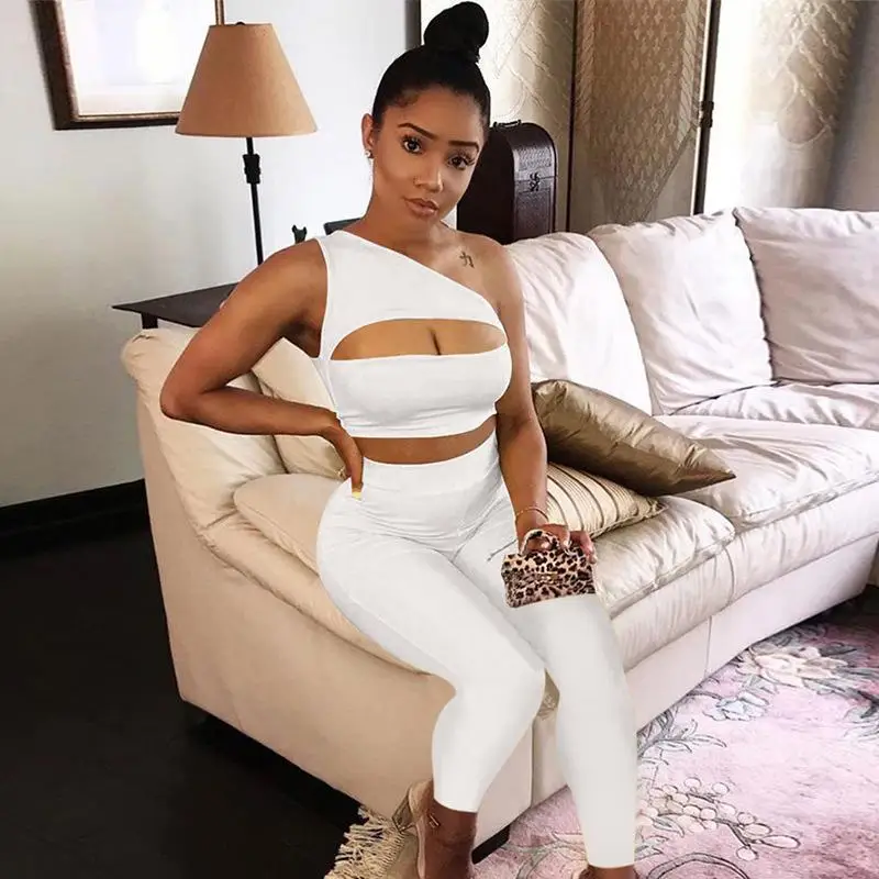 Custom Summer Hollow Out Women 2piece Short Set Solid Skinny Short Pant Sleeveless One Shoulder Sweat Suit Woman Biker Short Set
Custom Summer Hollow Out Women 2piece Short Set Solid Skinny Short Pant Sleeveless One Shoulder Sweat Suit Woman Biker Short Set