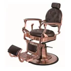 Great Foshan Factory Hairdressing Equipment Styling Salon Furniture Black And Gold Heavy Duty Barber Chair