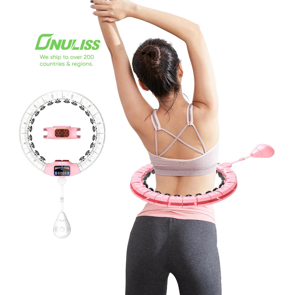 Fittness Exercise Detachable Adjustable Weighted Hula Ring Smart Weighted Hoola Hoop, White pink
Fittness Exercise Detachable Adjustable Weighted Hula Ring Smart Weighted Hoola Hoop, White pink