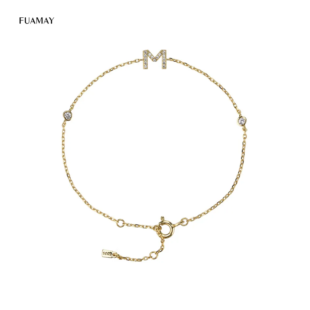 FUAMAY Plata Mujer Pulseras Bezel CZ Pave Alphabet Bracelets Micro Pave Letter M Bracelets
FUAMAY Plata Mujer Pulseras Bezel CZ Pave Alphabet Bracelets Micro Pave Letter M Bracelets