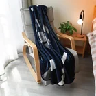 Customized Foot Ball Team Promotional Blanket Double Layer Printing Flannel Fleece Blanket