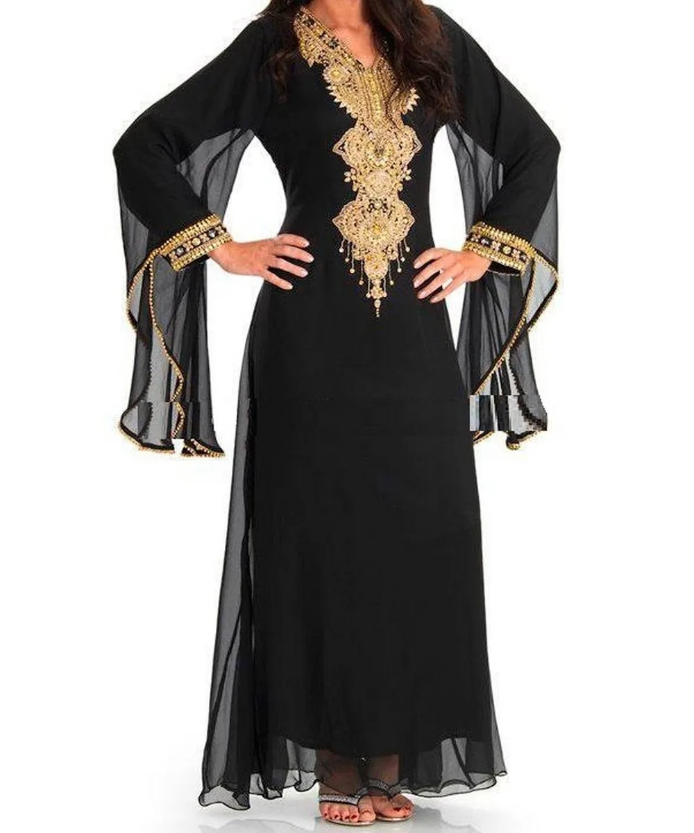 Recent made the tunic top evening emblisheed top women choice fashion dress latest design pattern abaya dress in all sizes.