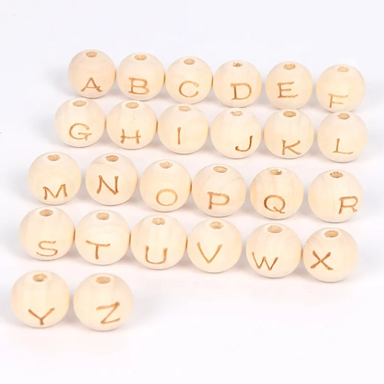 26 letter Laser Engraving Wooden Round Beads with letter English alphabet wood beads For Jewelry Making
26 letter Laser Engraving Wooden Round Beads with letter English alphabet wood beads For Jewelry Making
