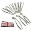 10PCS Stainless Steel Dental Extraction Forceps Adults Teeth Extracting Pliers Surgical Toothdental Instrument With Storage Bag