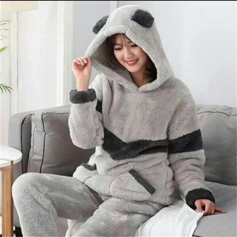 Cute Autumn Winter Women's Plush Female Loose Large Size Warm Pajamas, As the picture display(many colors)
Cute Autumn Winter Women's Plush Female Loose Large Size Warm Pajamas, As the picture display(many colors)