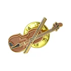 Badge Badge Enamel Wholesale Cheap Gold Plated Violin Enamel Lapel Pins Badge