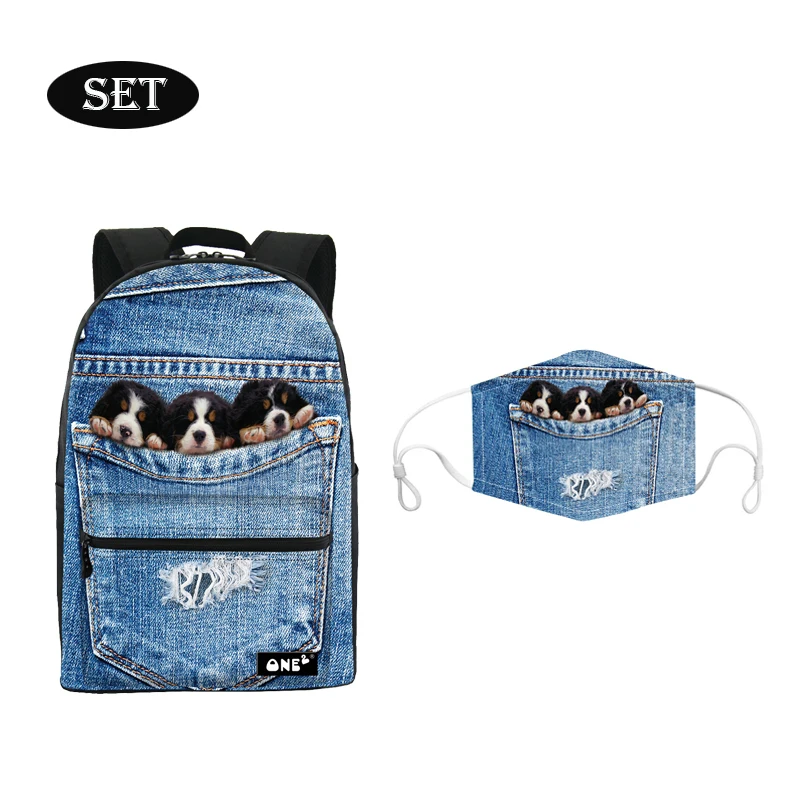 Hot Selling Fashion backpack for kids custom design&logo outdoor backpack jeans pocket three cute dog print backpack, Customized
Hot Selling Fashion backpack for kids custom design&logo outdoor backpack jeans pocket three cute dog print backpack, Customized