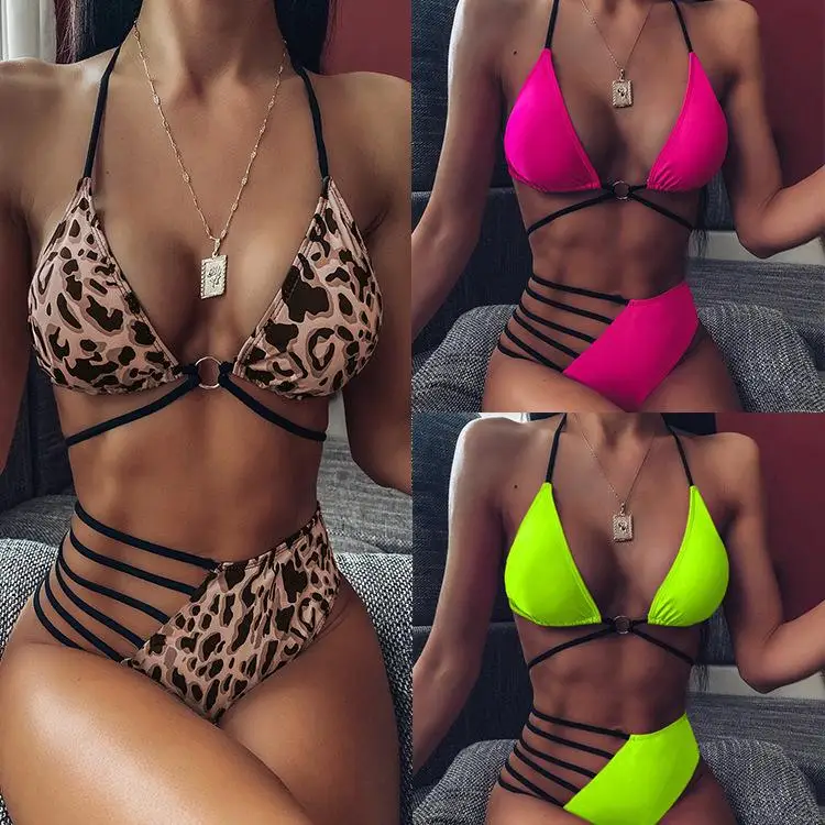 Fashion Sexy Neon Bikini Set Bandage Swimsuit Halter Swimwear Women Green Bathing Suit Beach Wear Biquini Wholesale
Fashion Sexy Neon Bikini Set Bandage Swimsuit Halter Swimwear Women Green Bathing Suit Beach Wear Biquini Wholesale