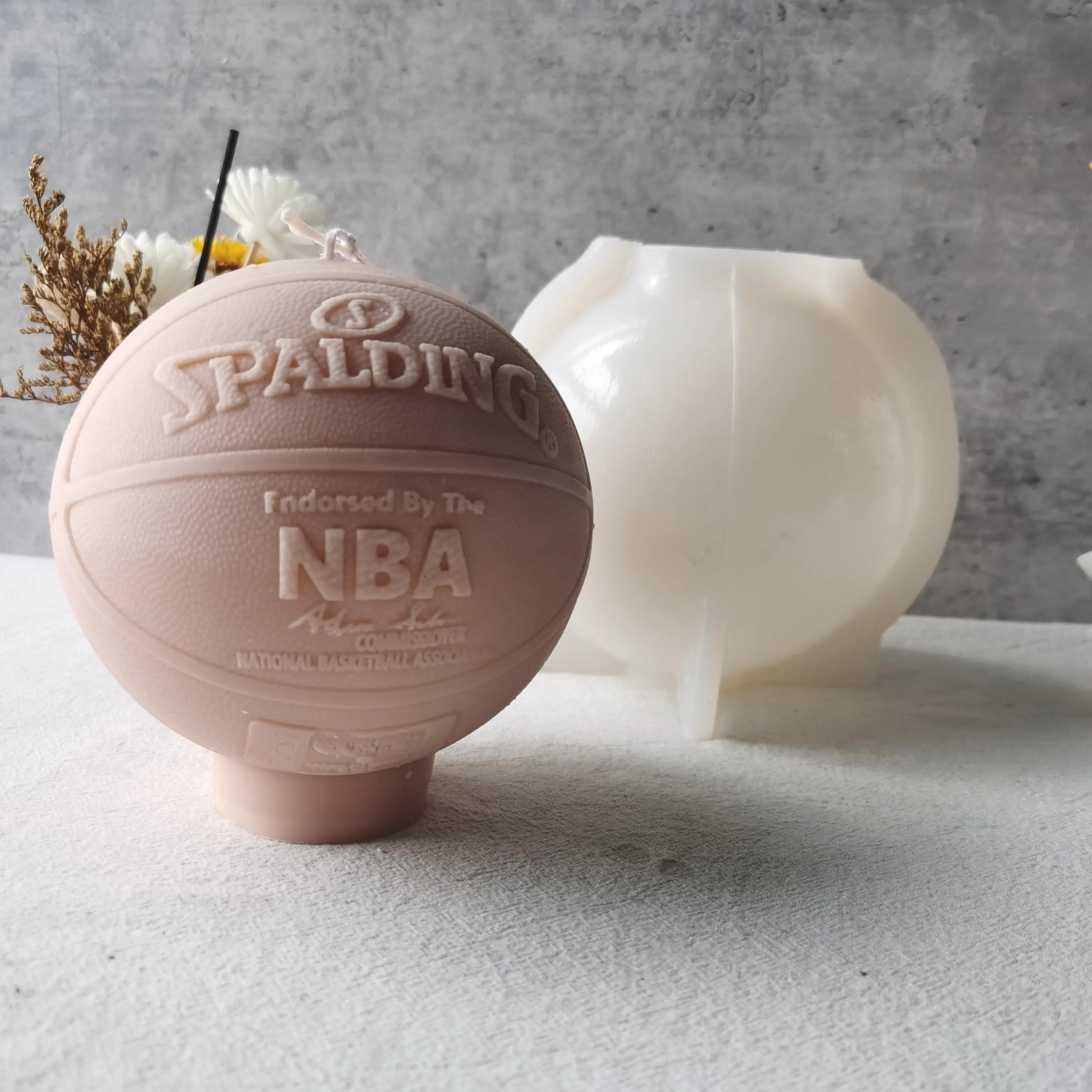 Handmade Gift DIY Epoxy Resin Making Simulation Basketball Mould 3D Large Size NBA Spalding Basketball Shape Silicone Mold, White
Handmade Gift DIY Epoxy Resin Making Simulation Basketball Mould 3D Large Size NBA Spalding Basketball Shape Silicone Mold, White
