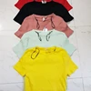 Overrun,Stocklot Apparels Branded Labels Ladies Short Sleeve Crew Neck Casual Cotton Women's T Shirts Outwear Bangladesh Surplus